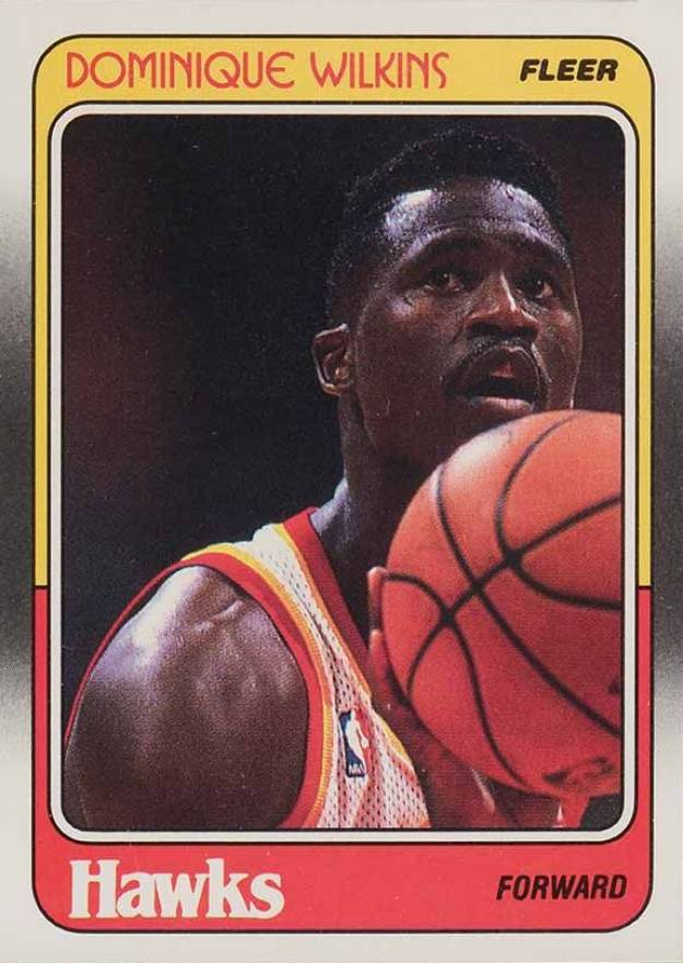 1988 Fleer Dominique Wilkins #5 Basketball Card