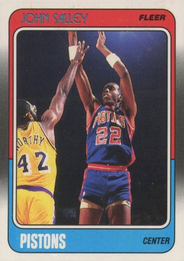 1988 Fleer John Salley #44 Basketball Card