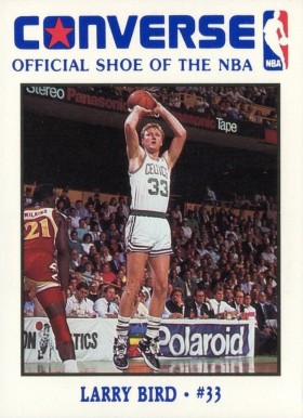 1989 Converse Larry Bird # Basketball Card
