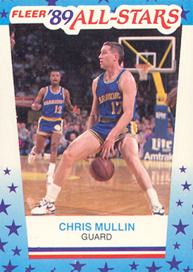 1989 Fleer Sticker Chris Mullin #9 Basketball Card