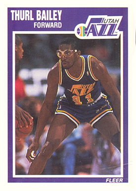 1989 Fleer Thurl Bailey #151 Basketball Card