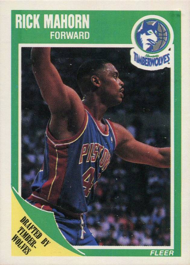 1989 Fleer Rick Mahorn #93 Basketball Card