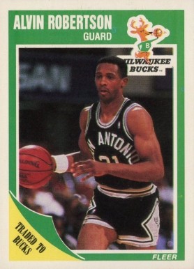 1989 Fleer Alvin Robertson #90 Basketball Card