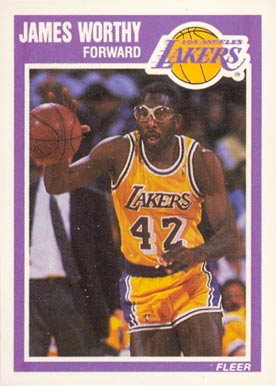 1989 Fleer James Worthy #80 Basketball Card