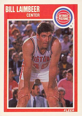 1989 Fleer Bill Laimbeer #48 Basketball Card