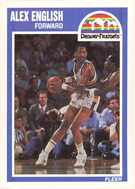 1989 Fleer Alex English #40 Basketball Card