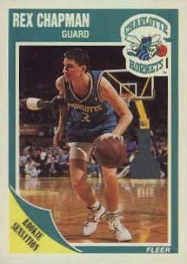1989 Fleer Rex Chapman #15 Basketball Card