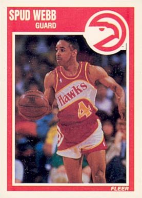 1989 Fleer Spud Webb #6 Basketball Card