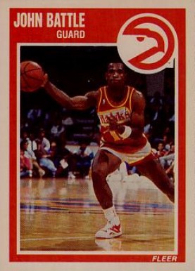 1989 Fleer John Battle #1 Basketball Card