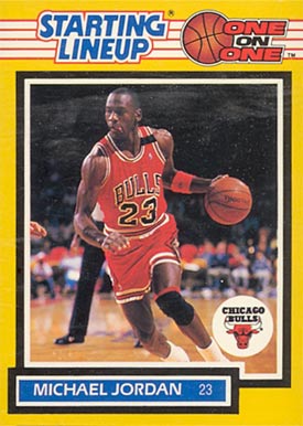 1989 Kenner Starting Lineup One on One Michael Jordan # Basketball Card