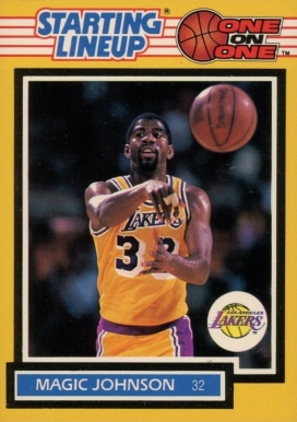 1989 Kenner Starting Lineup One on One Magic Johnson # Basketball Card