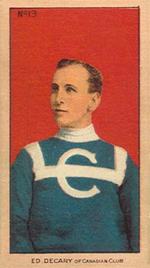 1910 Imperial Ed Decary of Canadian Club #13 Hockey Card