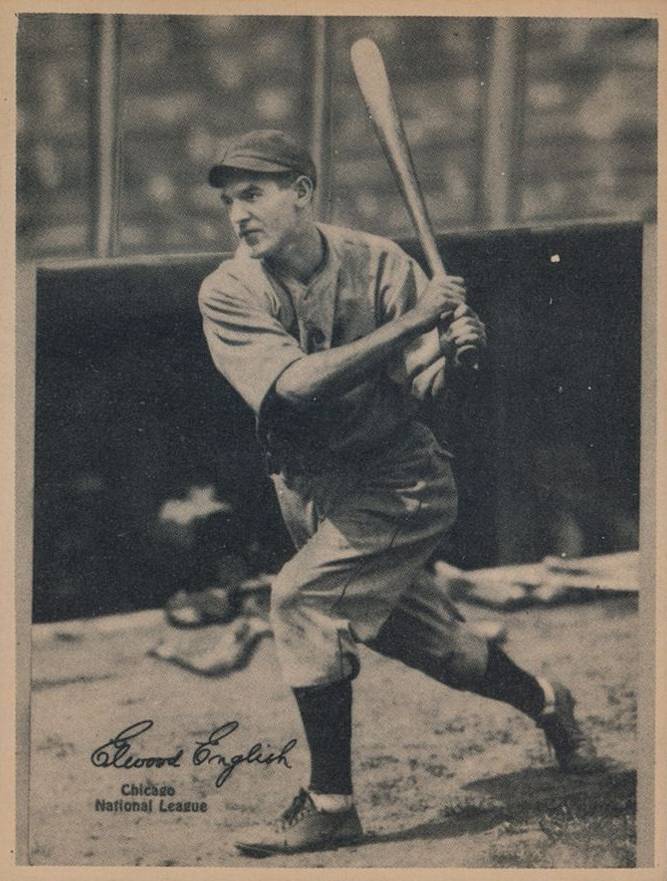1929 Kashin Publications Elwood English # Baseball Card