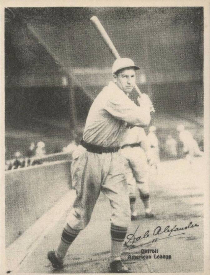 1929 Kashin Publications Dale Alexander # Baseball Card