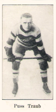 1923 Paulin's Candy Puss Traub #23 Hockey Card