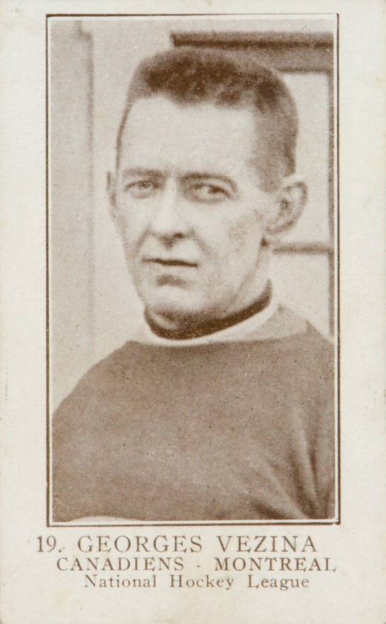 1923 William Patterson Georges Vezina #19 Hockey Card