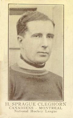 1923 William Patterson Sprague Cleghorn #11 Hockey Card