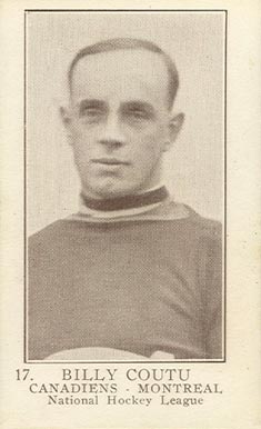 1923 William Patterson Billy Coutu #17 Hockey Card