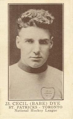 1923 William Patterson Cecil (Babe) Dye #23 Hockey Card