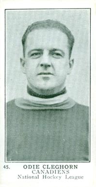 1924 William Patterson Odie Cleghorn #45 Hockey Card