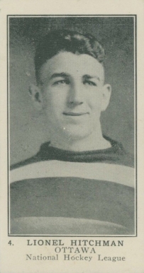 1924 William Patterson Lionel Hitchman #4 Hockey Card