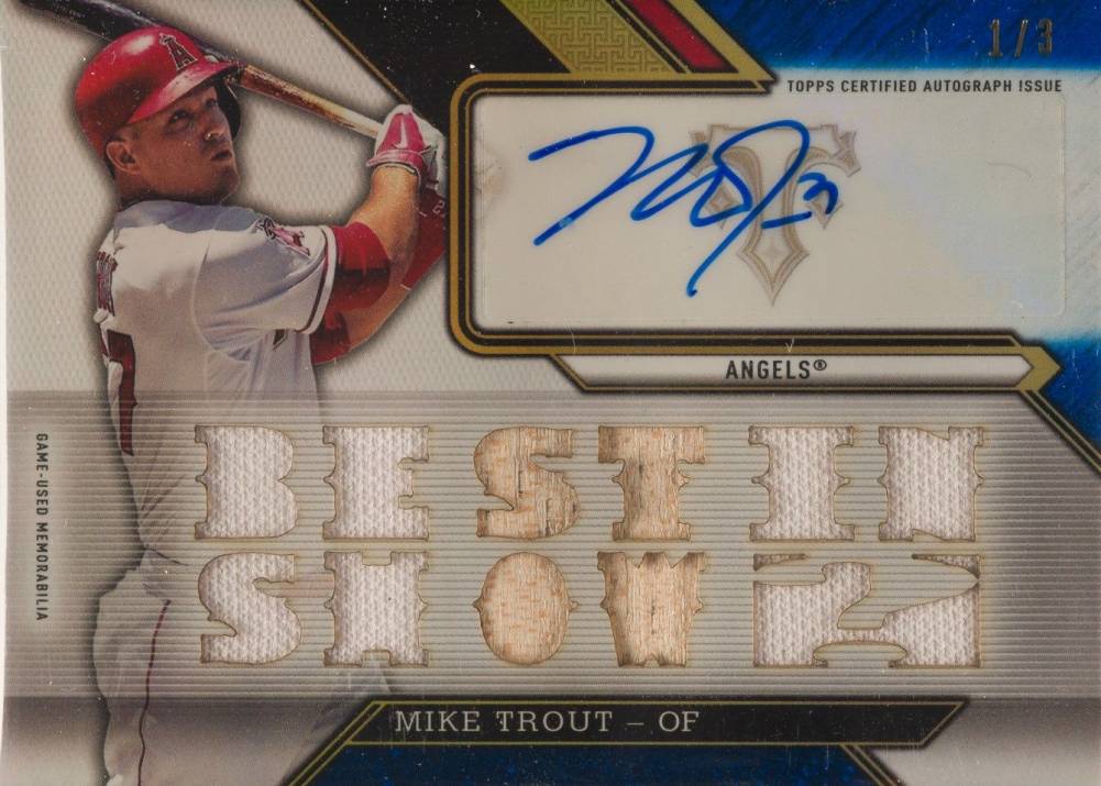 2016 Topps Triple Threads Autograph Relic Mike Trout #MT1 Baseball Card