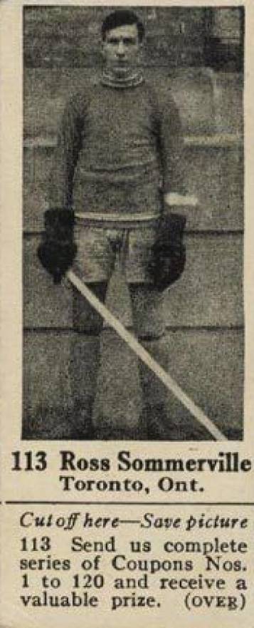 1925 Dominion Chocolate Ross Somerville #113 Hockey Card