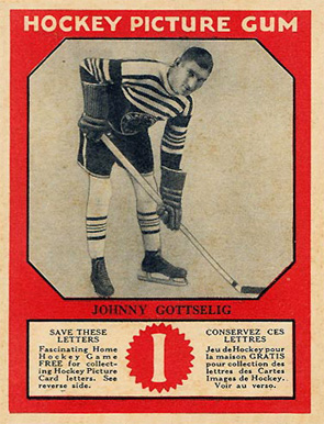 1933 Canadian Gum Johnny Gottselig # Hockey Card