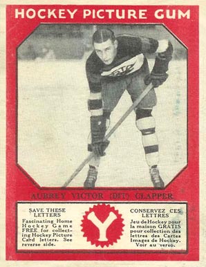 1933 Canadian Gum Aubrey Victor "Dit" Clapper # Hockey Card