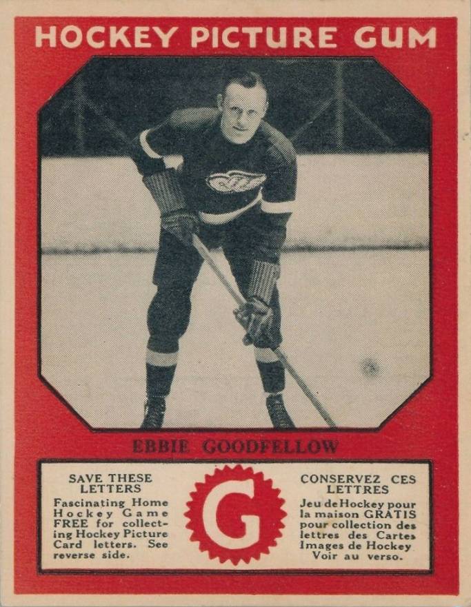 1933 Canadian Gum Ebbie Goodfellow # Hockey Card