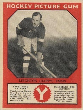 1933 Canadian Gum Happy Emms # Hockey Card
