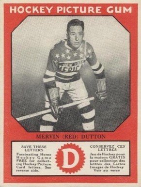1933 Canadian Gum Mervyn "Red" Dutton # Hockey Card