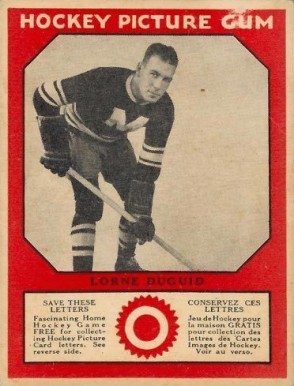 1933 Canadian Gum Lorne Duguid # Hockey Card