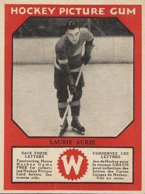 1933 Canadian Gum Larry Aurie # Hockey Card