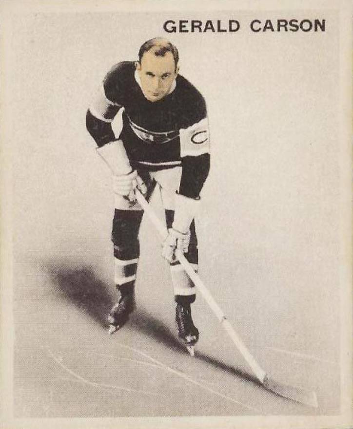 1933 World Wide Gum Ice Kings Gerald Carson #24 Hockey Card