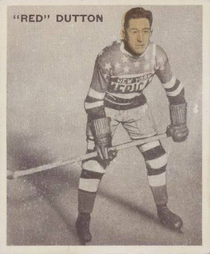 1933 World Wide Gum Ice Kings Red Dutton #25 Hockey Card