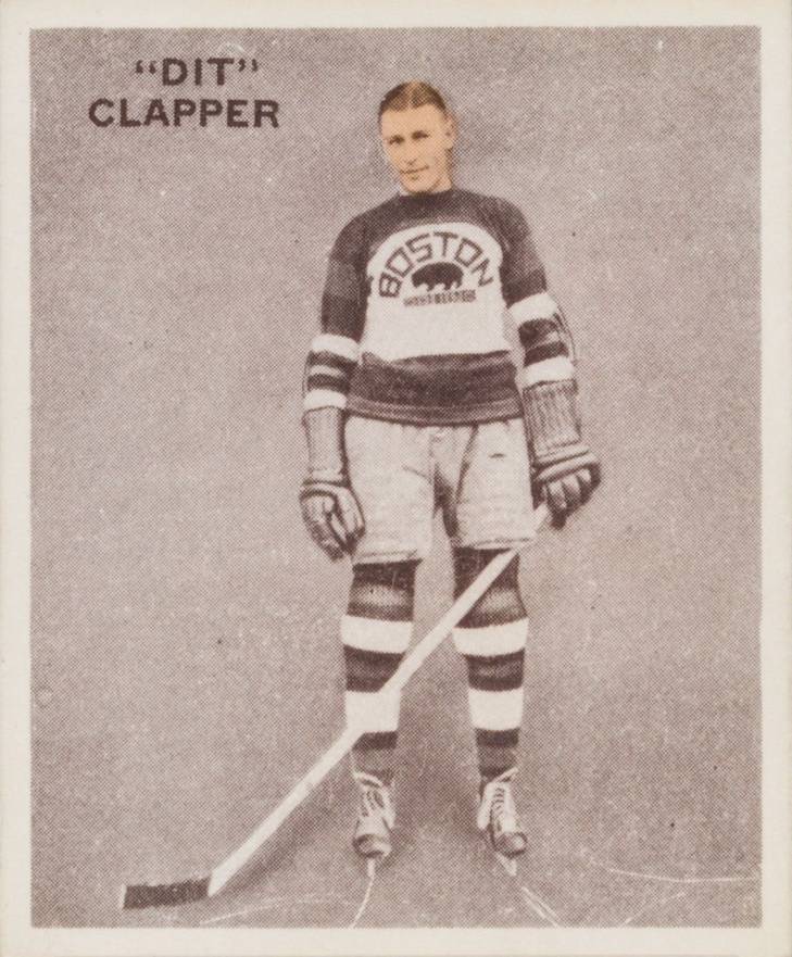 1933 World Wide Gum Ice Kings Dit Clapper #1 Hockey Card