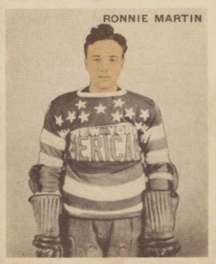 1933 World Wide Gum Ice Kings Ronnie Martin #7 Hockey Card