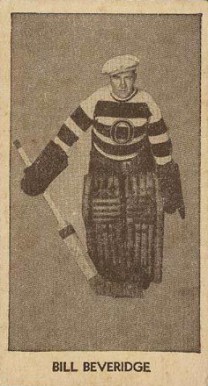 1933 V129 Anonymous Bill Beveridge #25 Hockey Card