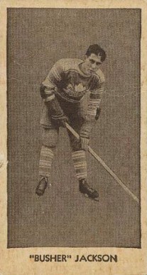 1933 V129 Anonymous Harvey "Busher" Jackson #6 Hockey Card