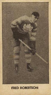 1933 V129 Anonymous Fred Robertson #15 Hockey Card