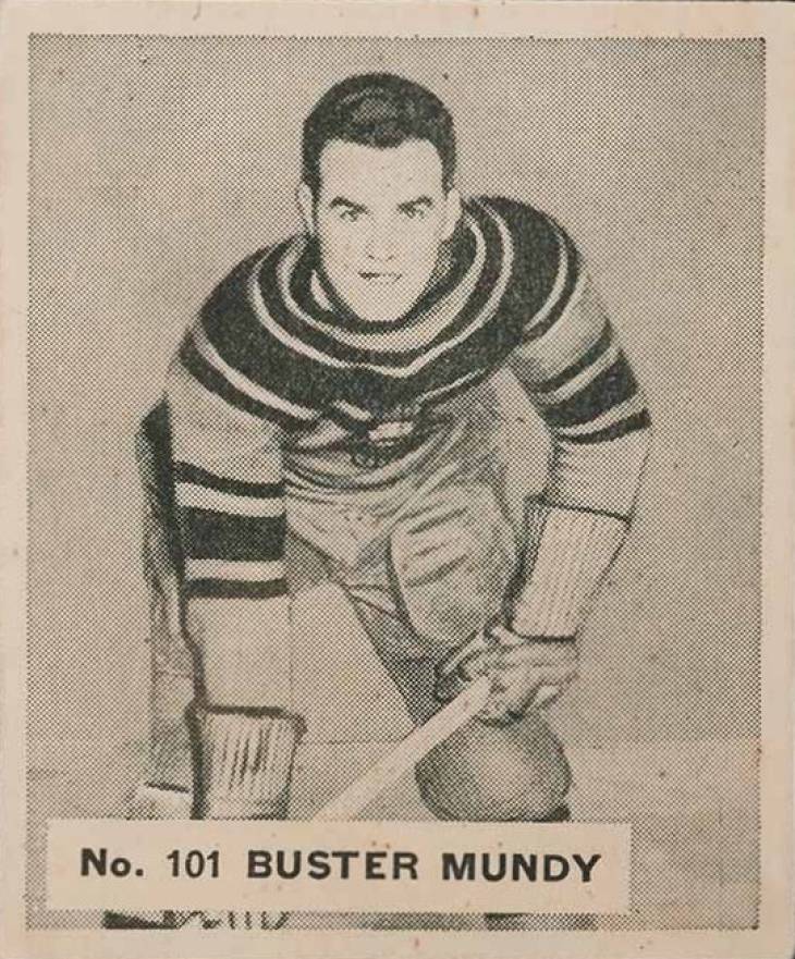 1937 World Wide Gum Buster Mundy #101 Hockey Card