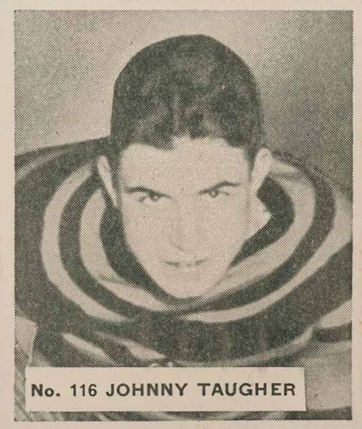 1937 World Wide Gum Johnny Taugher #116 Hockey Card