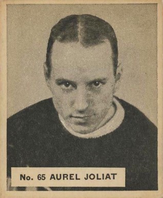 1937 World Wide Gum Aurel Joliat #65 Hockey Card