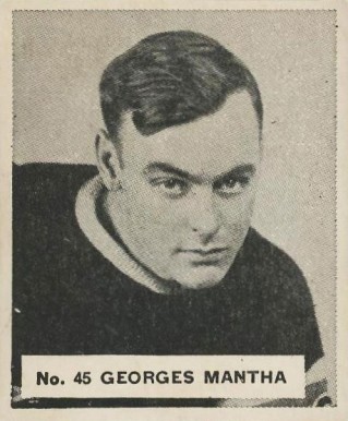 1937 World Wide Gum Georges Mantha #45 Hockey Card