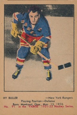 1951 Parkhurst Hy Buller #91 Hockey Card