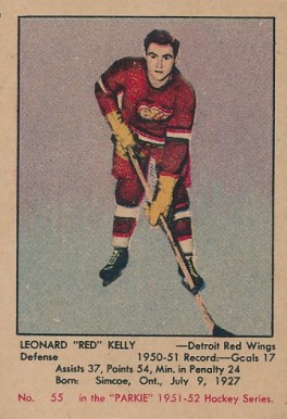 1951 Parkhurst Red Kelly #55 Hockey Card
