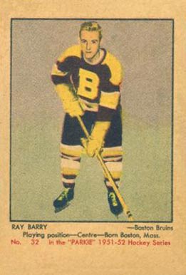 1951 Parkhurst Ray Barry #32 Hockey Card