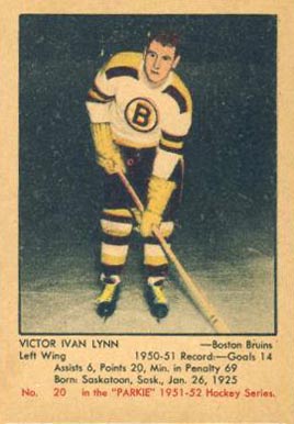 1951 Parkhurst Victor Ivan Lynn #20 Hockey Card