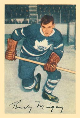 1953 Parkhurst Rudy Migay #17 Hockey Card